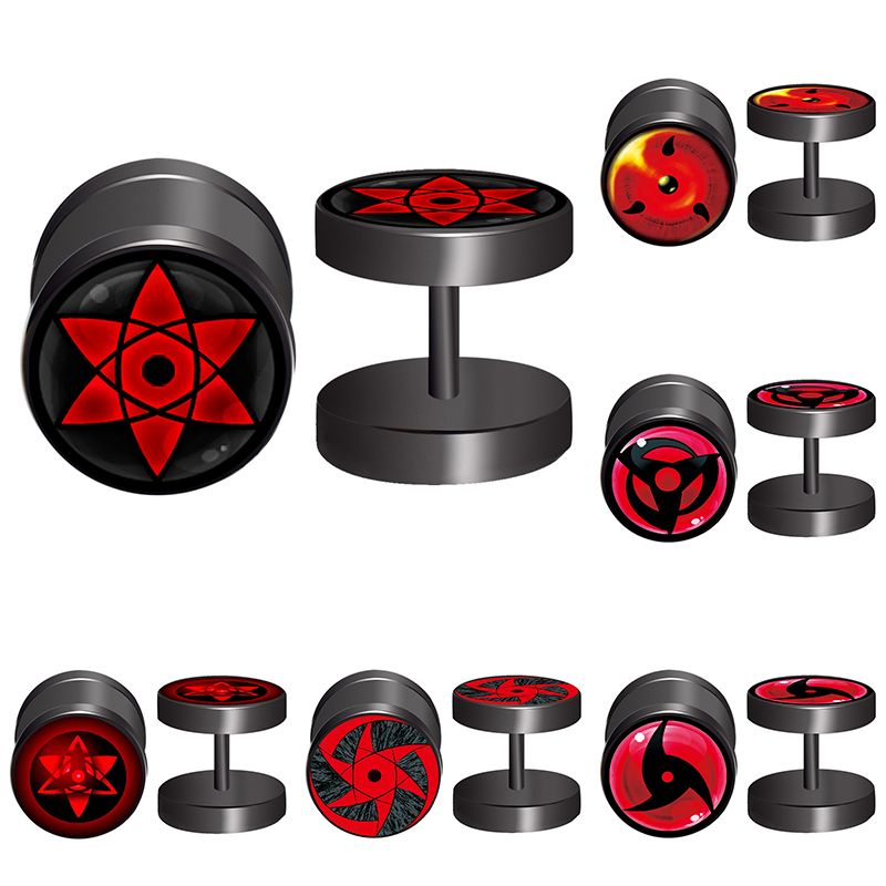 2019 12mm16g Naruto Sharingan Eyes Logo Fake Ear Plugs And Flesh Tunnels Piercing Jewelry 2401 From Wutiamou 2244 Dhgatecom