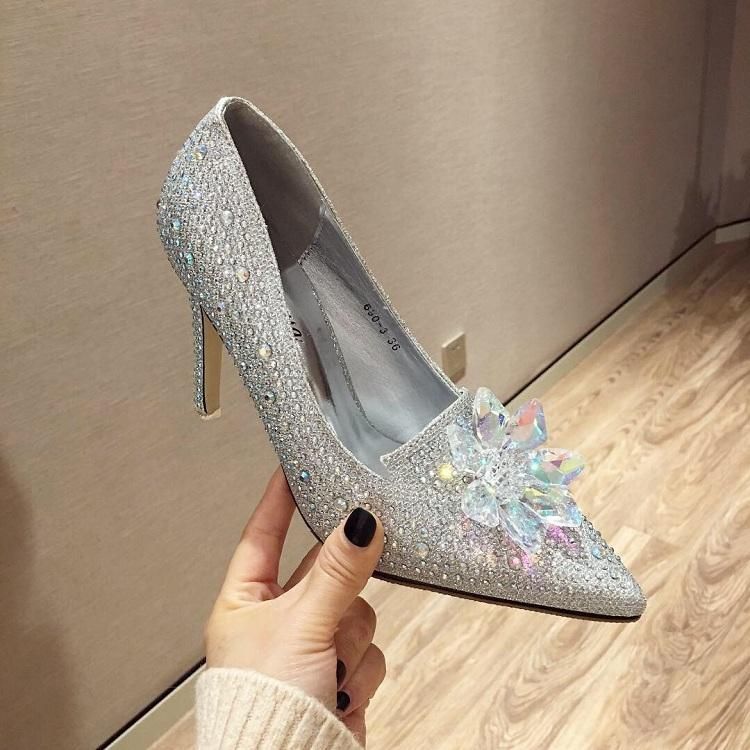 ladies crystal shoes