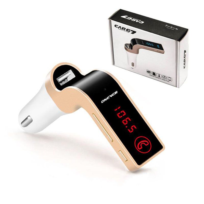 G7 Car Wireless Bluetooth Receiver MP3 FM Transmitter Modulator 2.1A