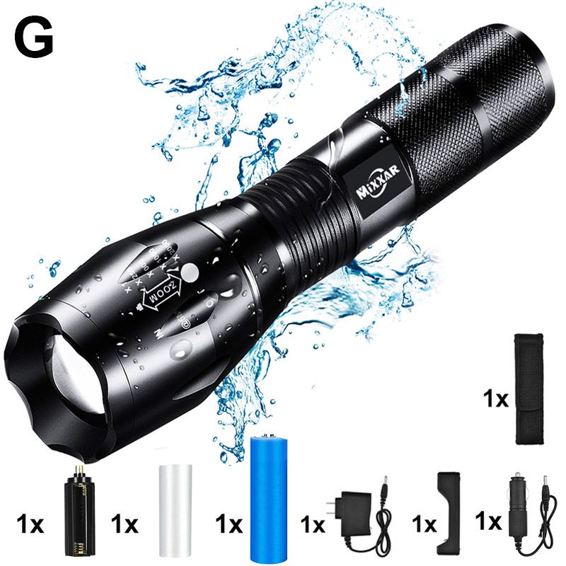 1*Flashlight+1*Battery+2*Charger+1*Cover