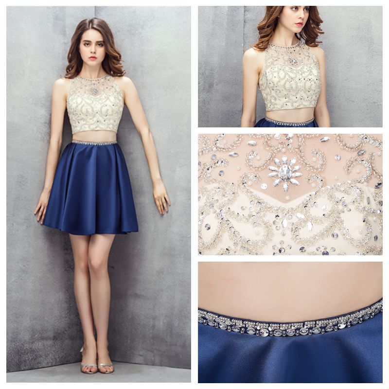 cute 2 piece hoco dresses