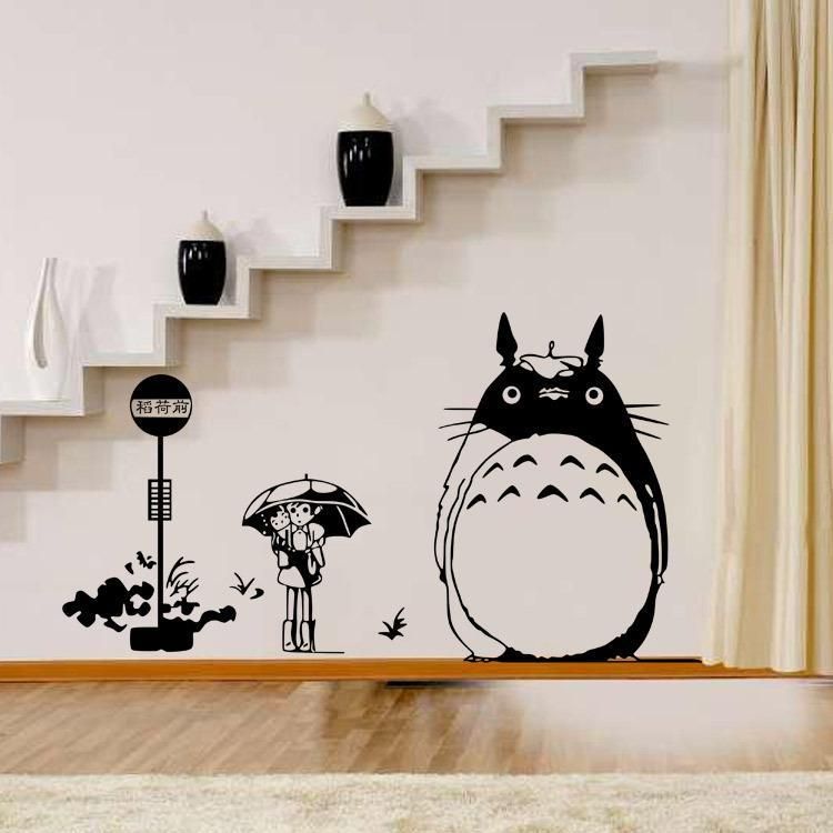 Compre Bricolaje Etiqueta De La Pared Japonesa Mi Vecino Totoro