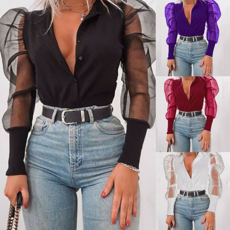 camisetas con manga de tul