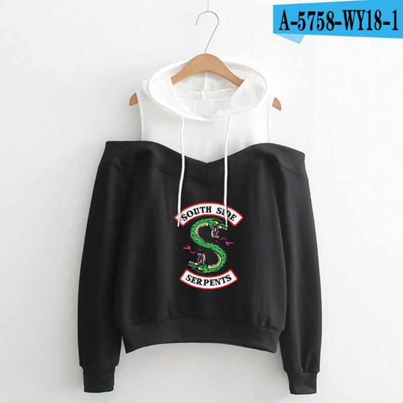 Großhandel Riverdale Kapuzenpullover Damen Southside Serpents Printed Langarm Schulterfrei Hip Hop Pink Hoodie Pullover Streetwear Von Zhouzhaoyu, Großhandel Riverdale Kapuzenpullover Damen Southside Serpents Printed Langarm Schulterfrei Hip Hop Pink Hoodie Pullover Streetwear Von Zhouzhaoyu,