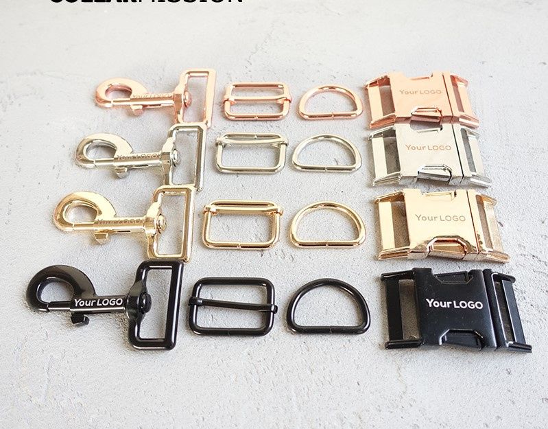 2020 Metal Buckle+Adjust Buckle+D Ring+Metal Dog Clasp 15mm 20mm 25mm