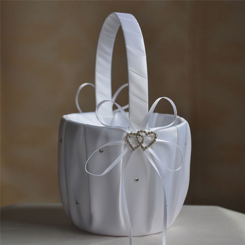 diy satin flower girl basket
