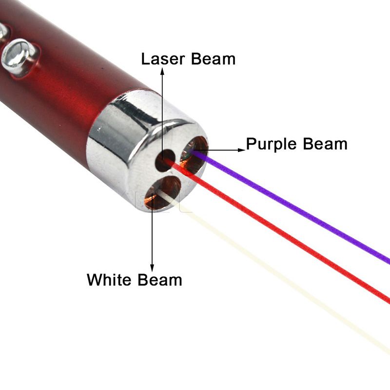 Mini pointeur de lumière laser LED Lampe de poche LED Porte-cl-r 