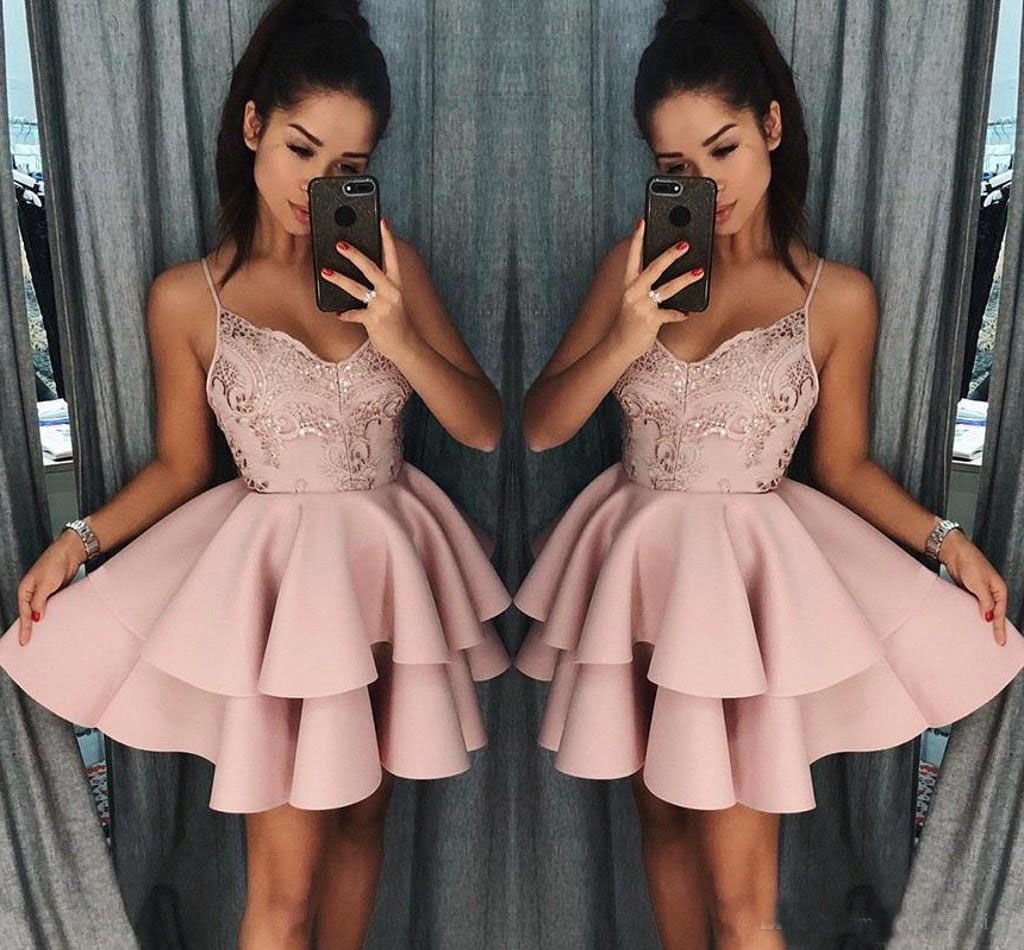 rose pink homecoming dresses