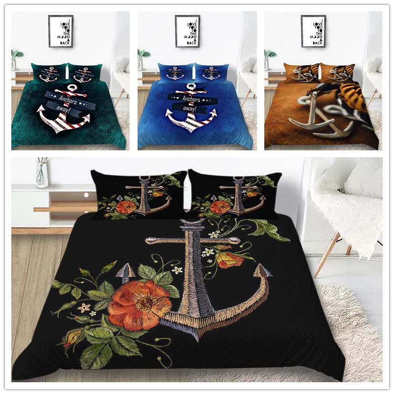 Luxury Anchor Series Bedding Set Single Double King Size For Home Textile Bed Cover Suit 2 With Pillowcase Of Bedspreads From Meetbedding 14 58 Dhgate Com Luxury Anchor Series Bedding Set Single, Anchor King Size Bedding
