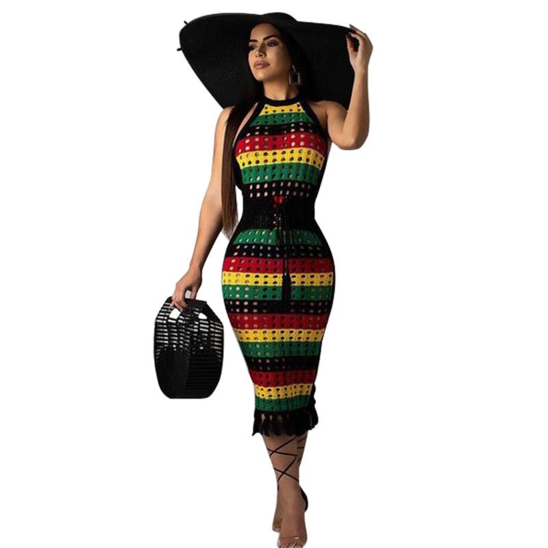 colorful bandage dress