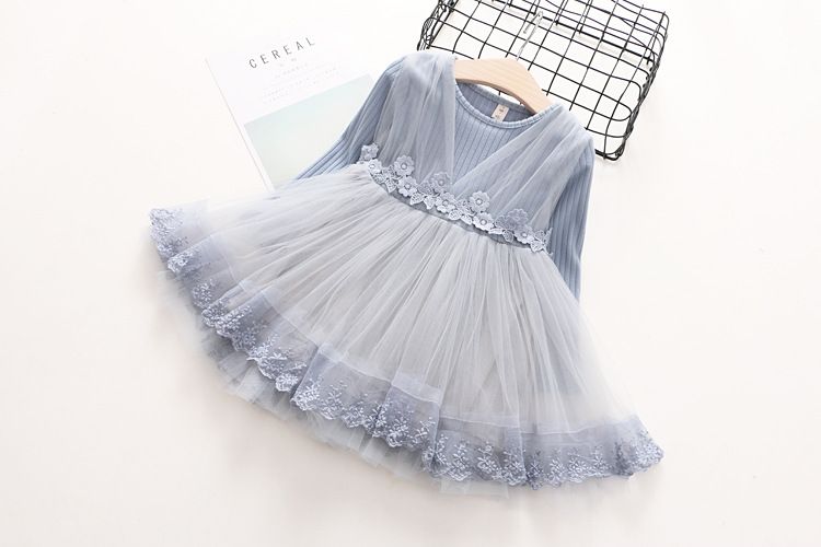 girls gray sweater dress