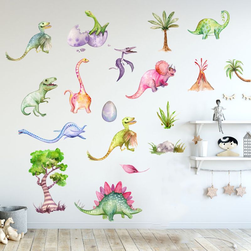 Compre Habitacion Acuarela Del Dinosaurio De Bricolaje Etiqueta De