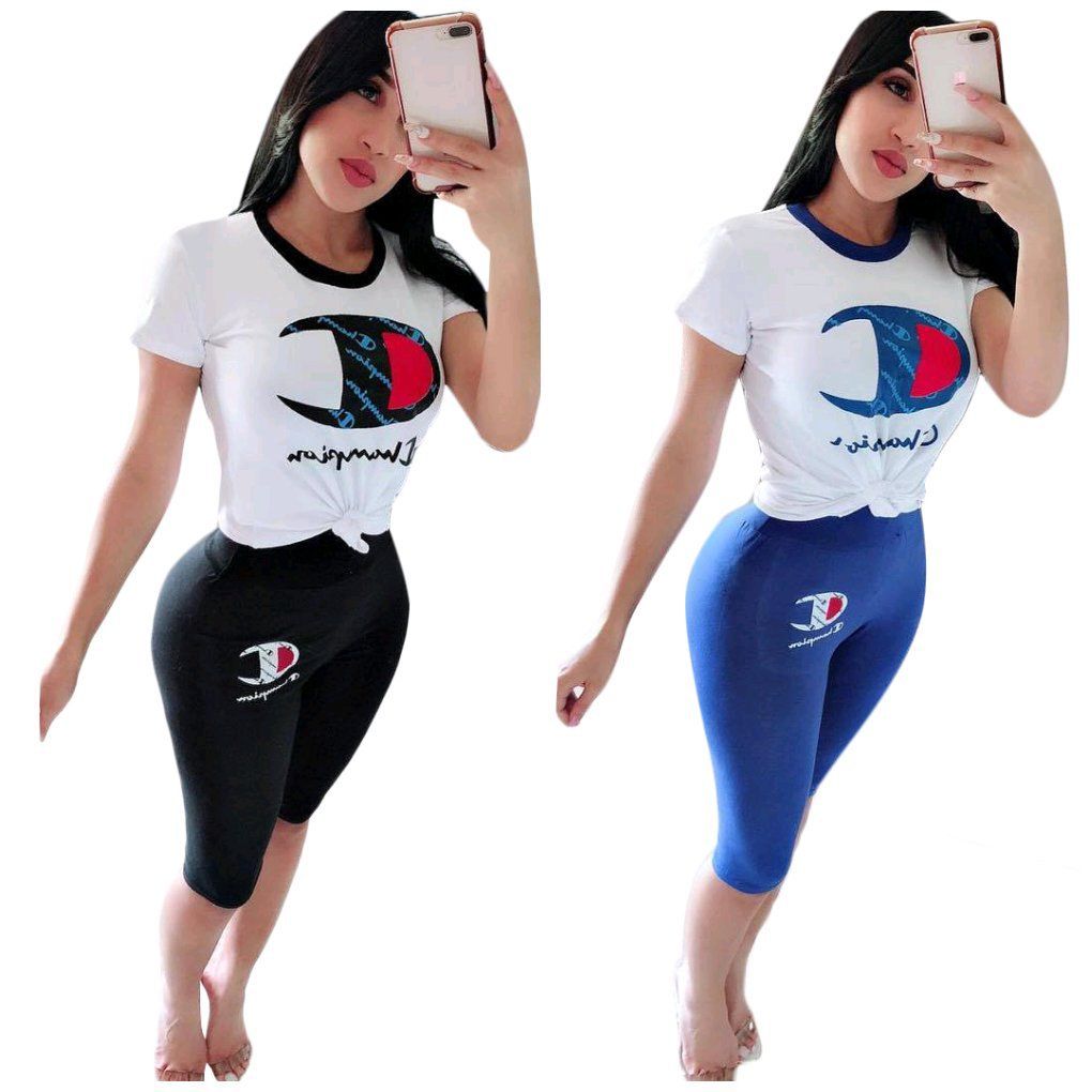 champion two piece short set womens