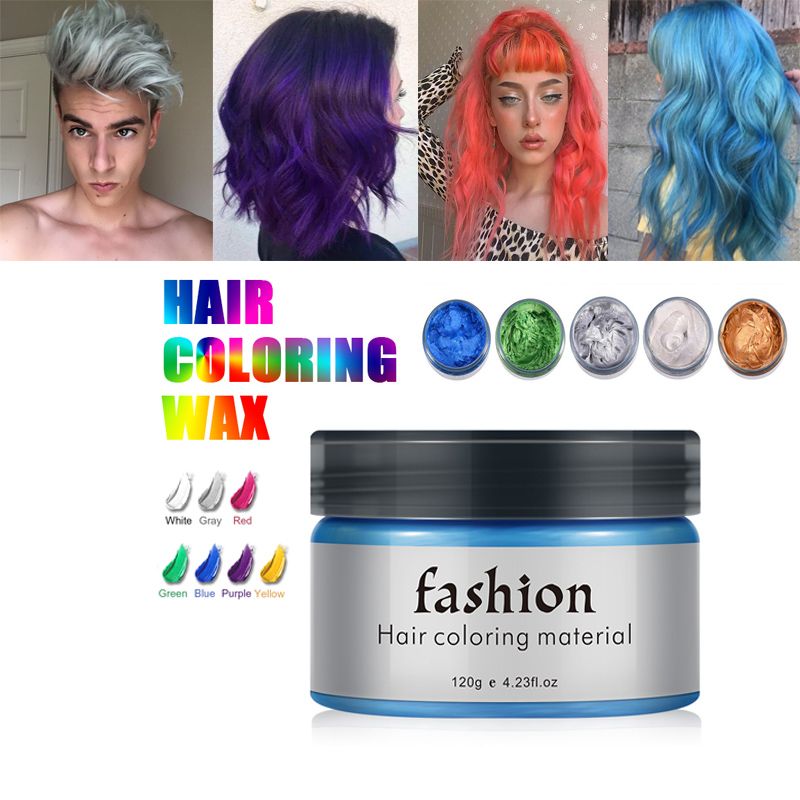 Disposable Hair Colour Wax Silver Grey Fast Molding Strong Hold