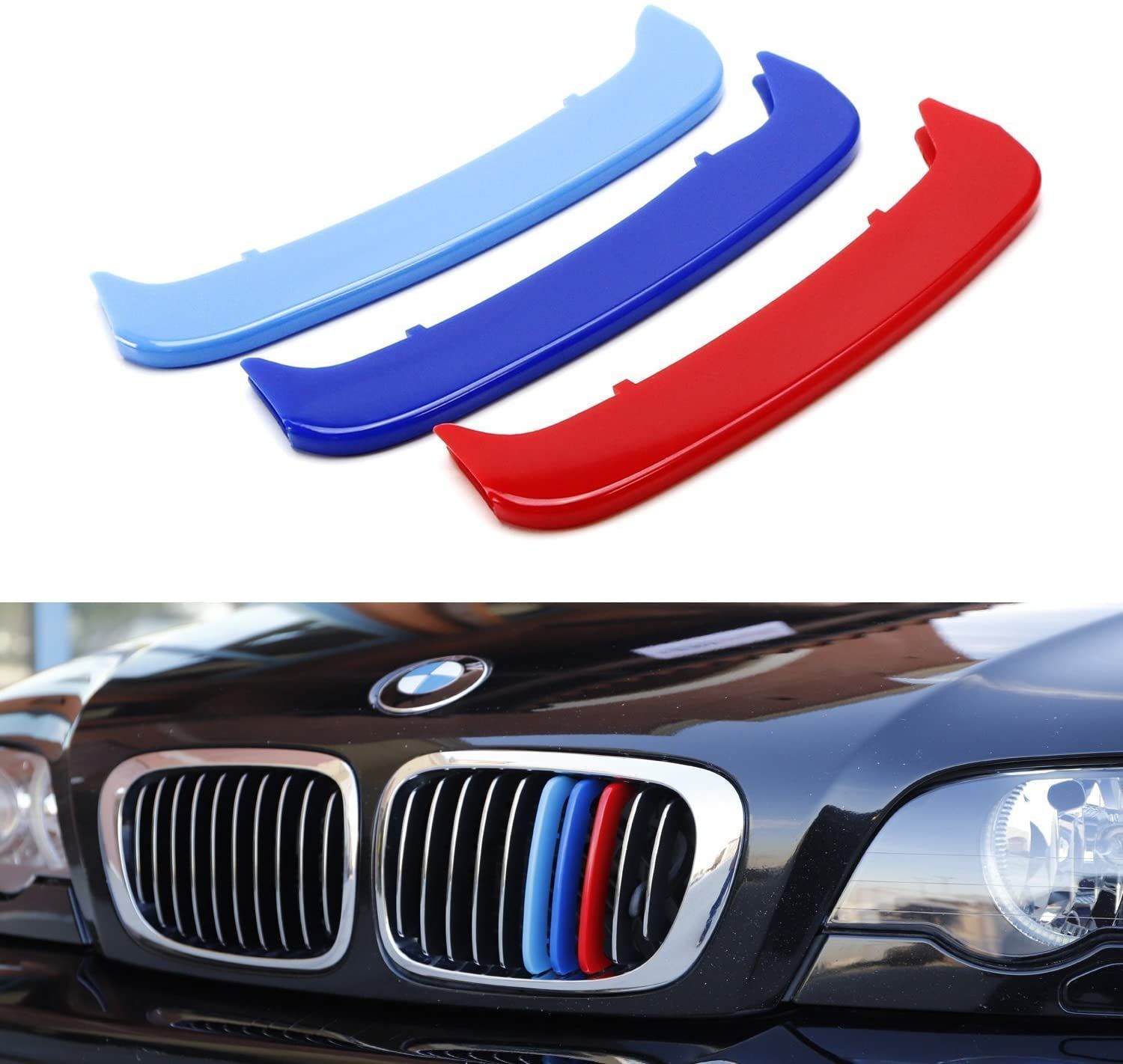 Riñón M del color Insertar recorta Cubierta para E46 Grill Accesorios Serie 3 E46 02-