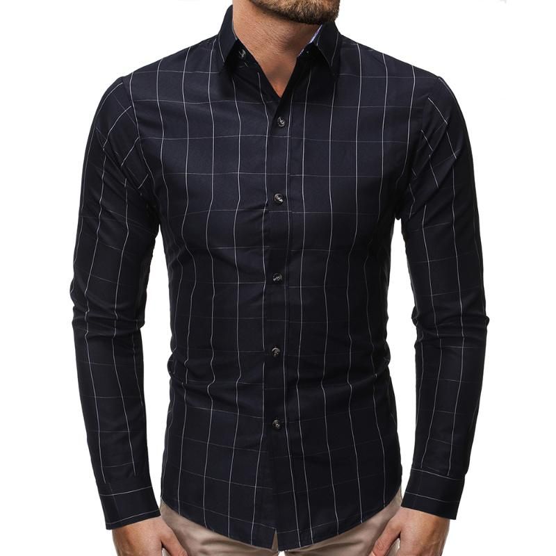 Plus Men Slim Fit Casual Formal Business Long Sleeve Shirts Tops T Shirt Blouse