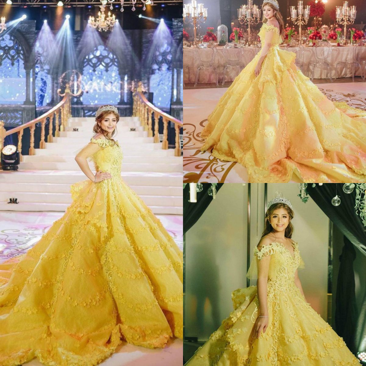 yellow quinceanera dresses 2019
