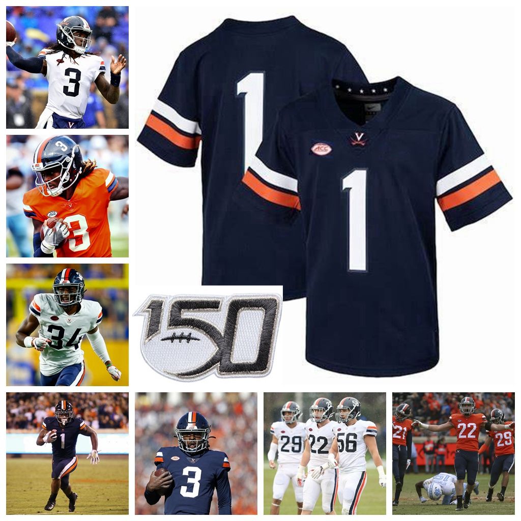 2020 UVA Virginia Cavaliers College Football Jerseys Brennan 10