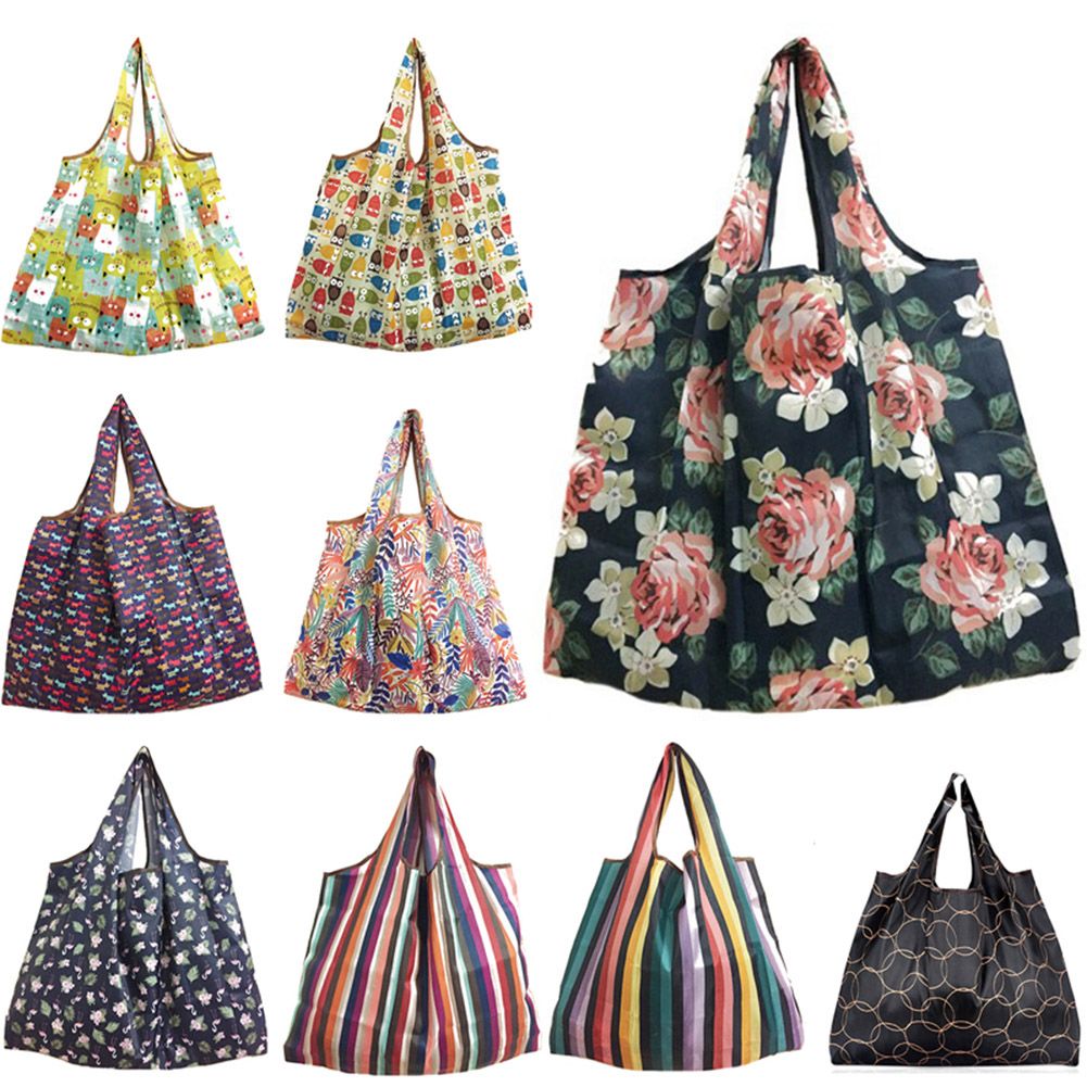 Women Reusable Foldable Recycle Eco Grocery Bag Shopping Carry Bags Tote Handbag