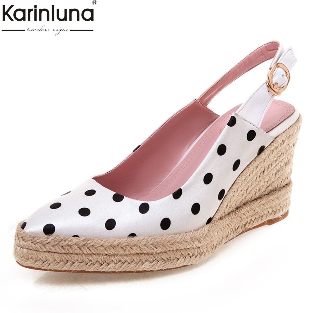 Acquista Scarpe Economiche Sweet Polka Dot Bombe Satiim Donna Piattaforma  Estate Donna Plus Size 32 44 Zeppe Tacchi Alti Da Donna A 44,53 € Dal  Shoe11 | DHgate.Com