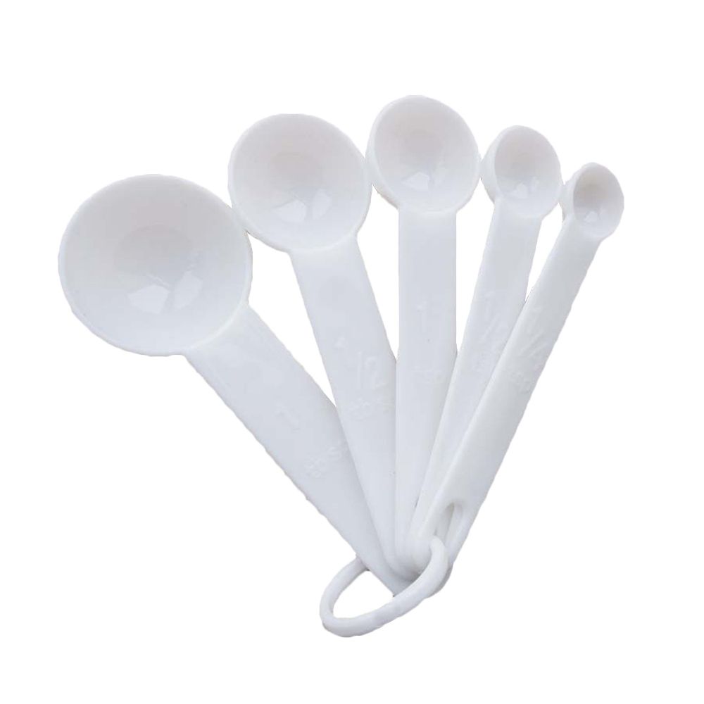 5pcs cuisson cuisson outils plastique cuillère mesure louche avec échelle mesure