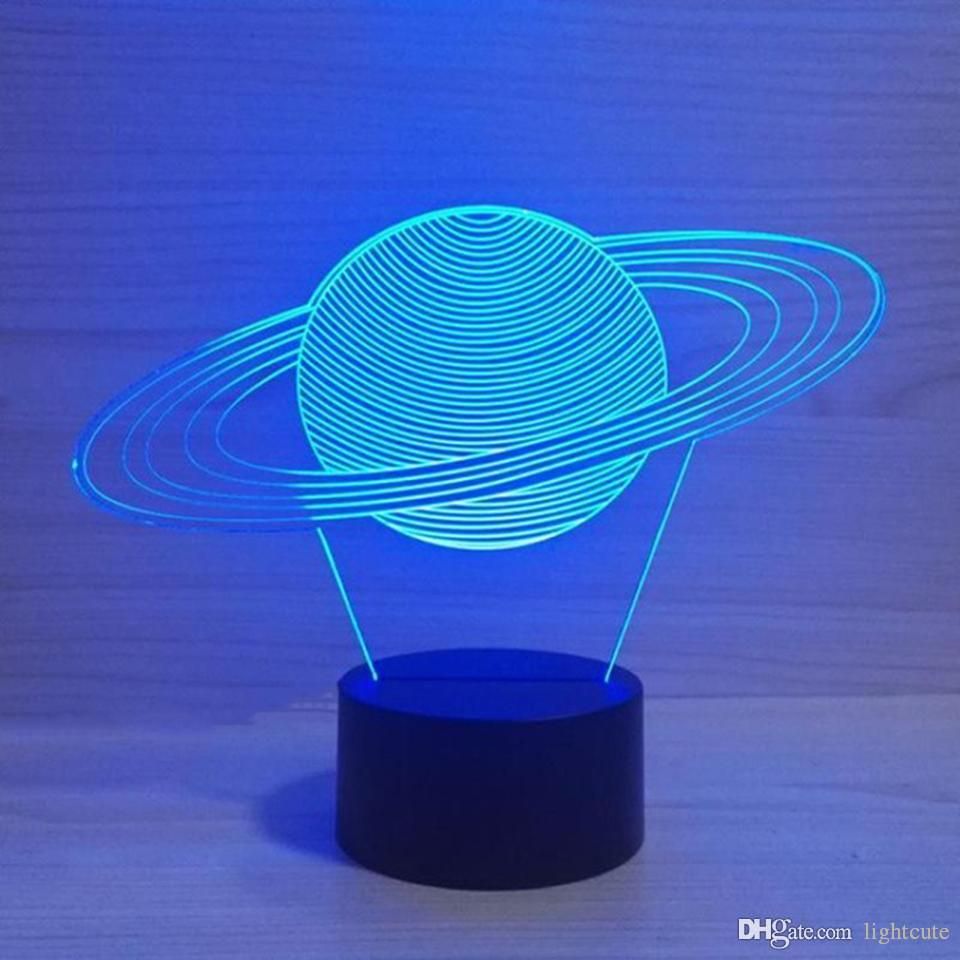 compre sistema solar del usb creativa del sueno del bebe noche enciende la tabla 3d modelado de la lampara led visuales resumen planeta accesorios