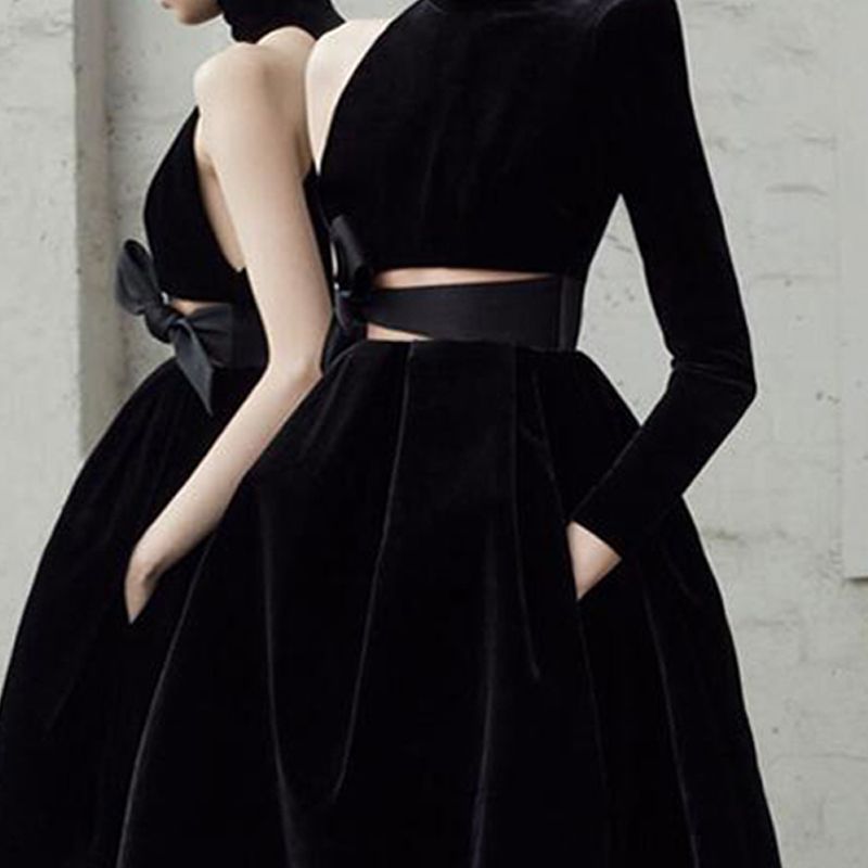 black velvet one piece