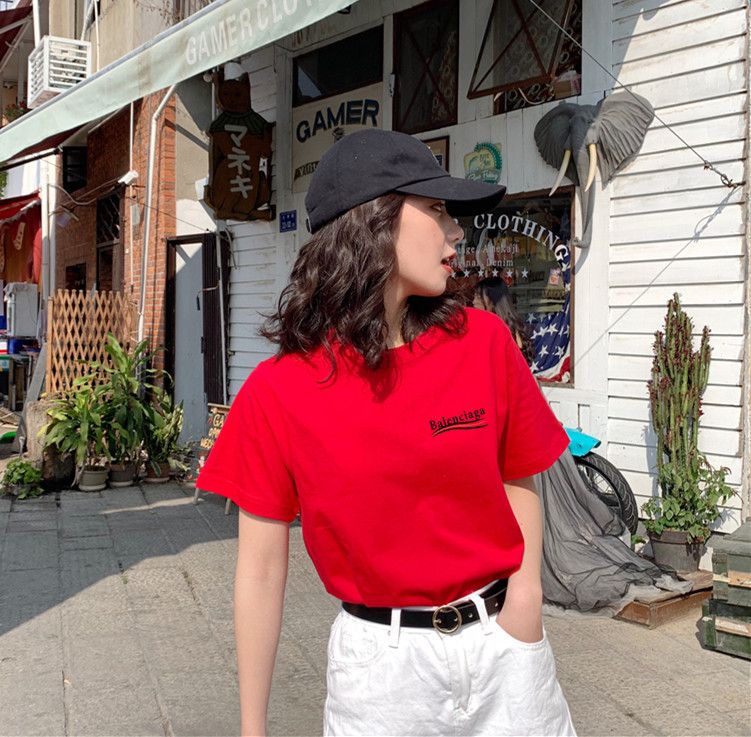 2019 Latest Summer Womens Wear Brand Clothing 100 Cotton Comfortable Womens T Shirt Printed With English Letters Mens T Shirt Victoria Humor T Shirts Funky T Shirt From Aa789 9 44 Dhgate Com - red balenciaga tee w balenciaga bag roblox