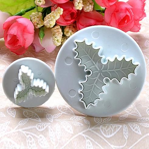 2019 Holly Leaf Cake Tools Sugarcraft Fondant Decorating Plunger