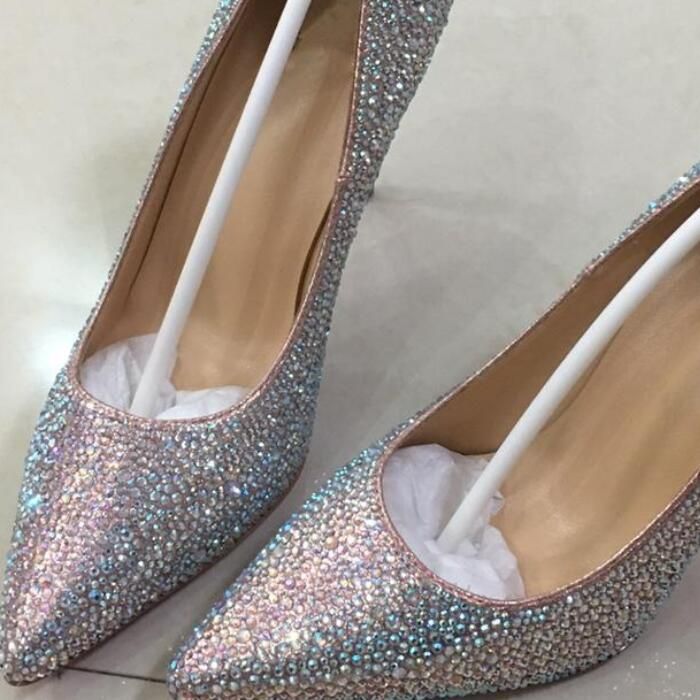 ladies rhinestone shoes