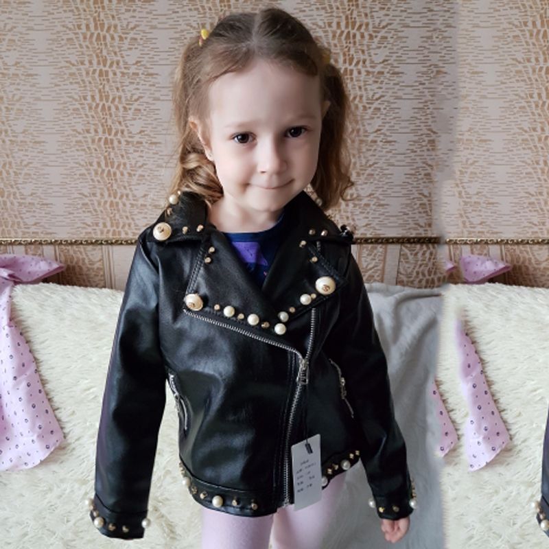 baby girl biker jacket