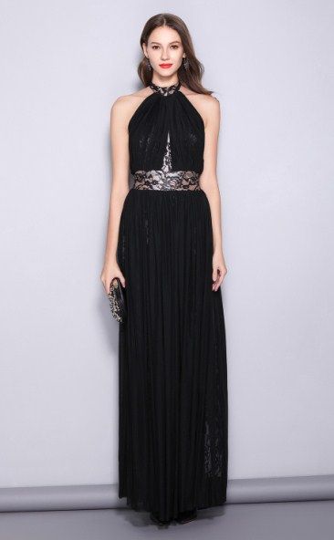 saia longa malha preta