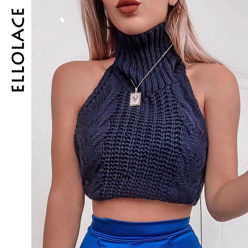 knitted crop vest