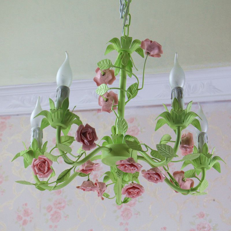 Grosshandel Kinder Blumenleuchter Lampe Grun Farbglanzlicht Rosen Blumen Leuchter Leuchte E14 Led Hauptdekoration Kronleuchter Von Tinger3280 69 7 Auf De Dhgate Com Dhgate