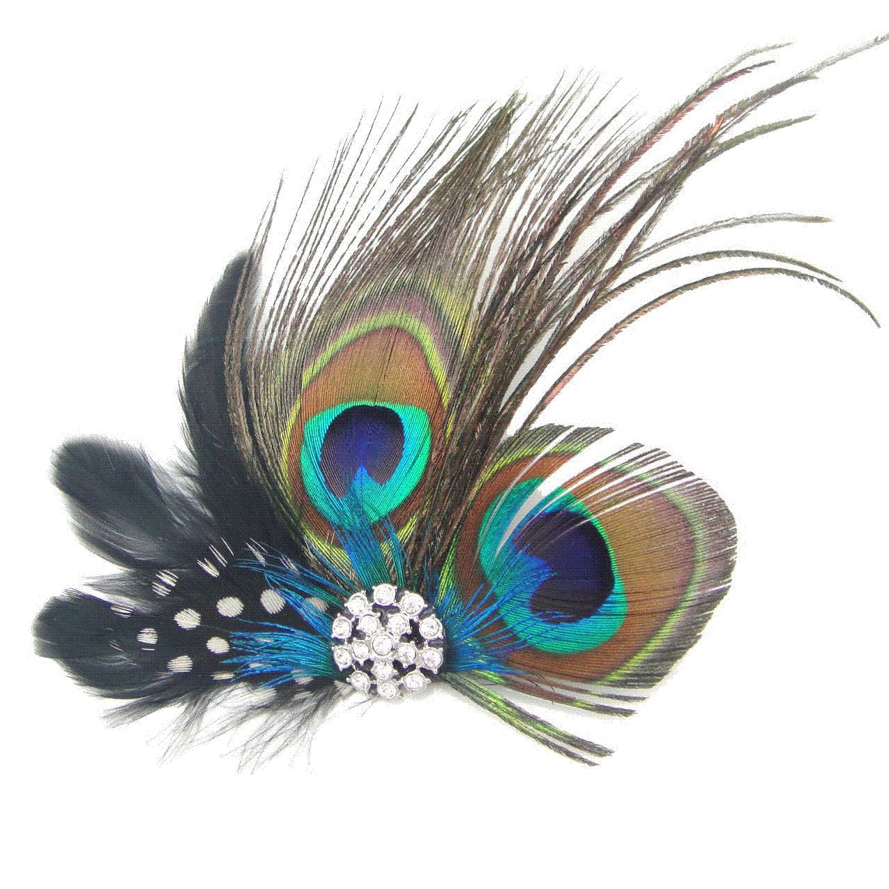 Best Sale Cute Peacock Feather Hair Clip Wholesale Clip Human Hair
