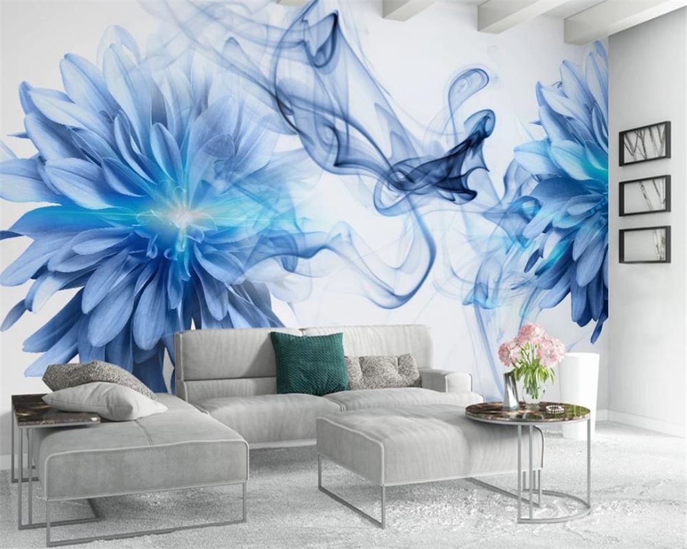 3d Home Wallpaper Modern Minimalist Abstract Smoke Blue Flowers Bedroom Background Wall Romantic Floral 3d Wallpaper 3d Home Wallpaper Modern Minimalist Abstract Smoke Blue Flowers Bedroom Background Wall Romantic Floral 3d Wallpaper