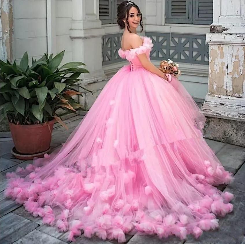 pink princess quinceanera dresses