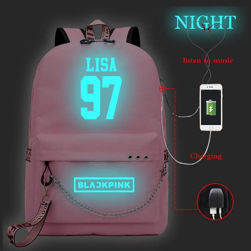 satin al genc kizlar kadinlar sirt cantasi seyahat laptop mochila blackpink lisa gul sirt cantasi usb sarj okul cantalari tl193 6 dhgate comda