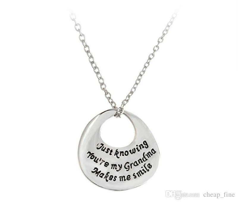 Wholesale Family Love Grandma Alloy Engraving Black Letter Charm Necklace Pendant Grandmother Choker Necklace Women Jewelry Gift Charms For Bracelets Mom Pendant Necklace From Diaowanyingyi1 3 28 Dhgate Com