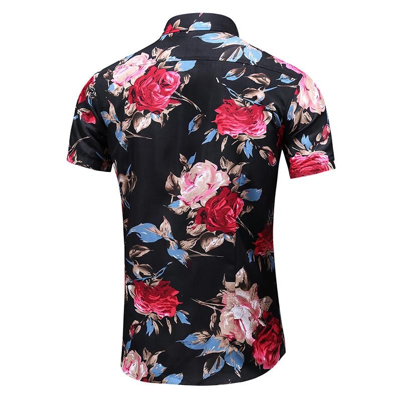 camisas homem flores