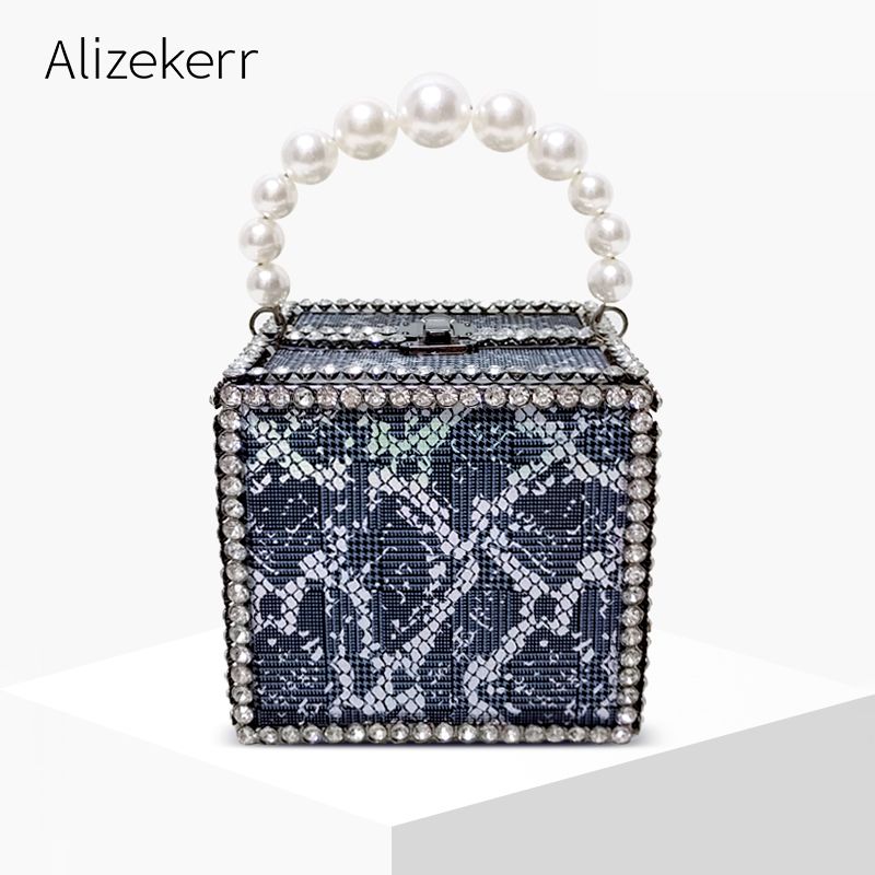 clear beaded purse