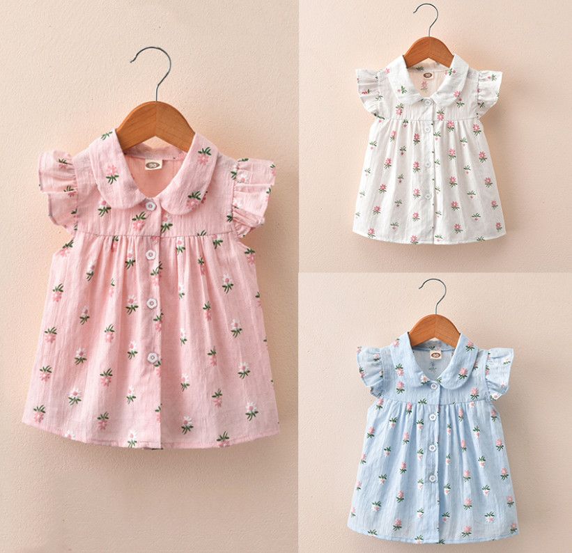 Newborn Baby Girl 100/% Cotton Clothing Toddler Infant Flowers Tshirt Blouse Tops