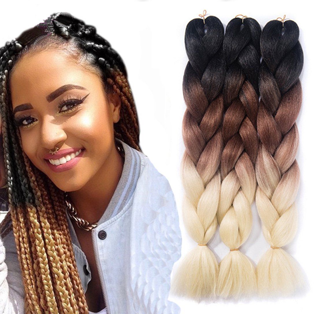Hot 24inches Pack Crochet Braiding Hair Afro Synthetic Jumbo