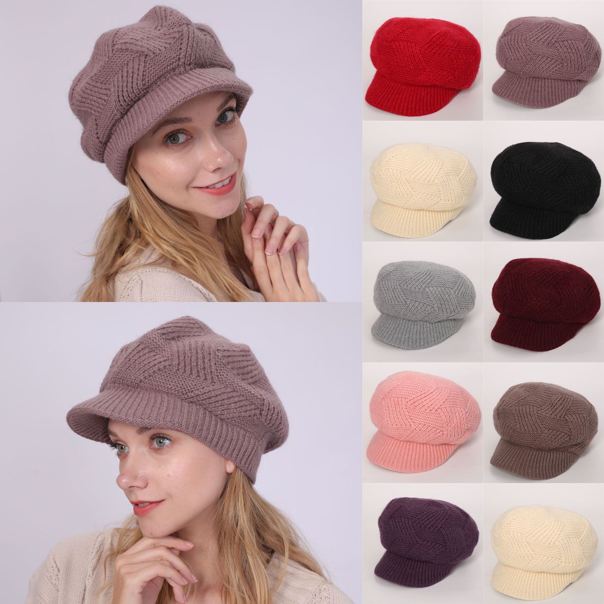 crochet visor hat