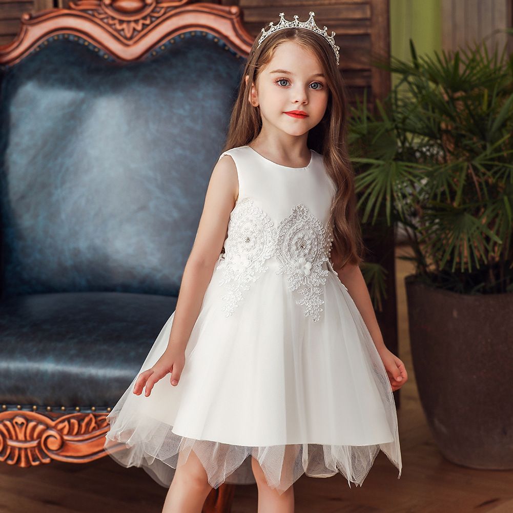 Vestido de noche de boda para niñas Vestido de princesa irregular Verano Falda de malla esponjosa Vestido de noche de boda para niñas Vestido de princesa irregular Verano Falda de malla esponjosa