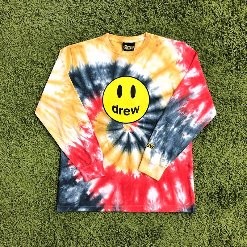 Las Drew House Dibujó La Sonrisa De La Cara Impresa Tiedye De Manga