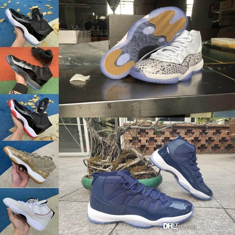 Acquista Superbo Stock Designer Nike Air Jordan Retro 11 Scarpe Da  Ginnastica Uomo Scarpe Retrò Scarpe Tacco 45 Chaussures Arancione Trance  Snakeskin Emerge Fondi Rossi Scarpe Da Basket A 50,92 € Dal