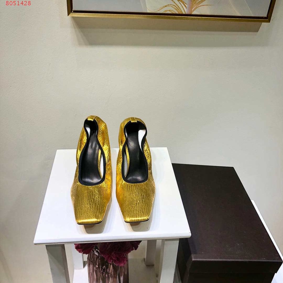 yellow and white dress shoes