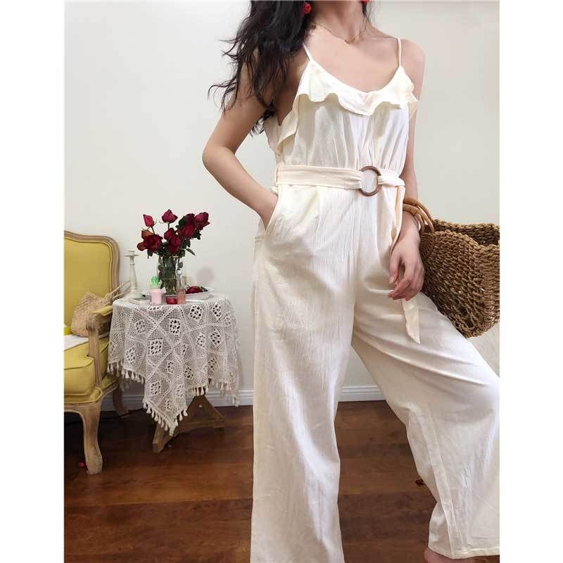 boho white jumpsuit