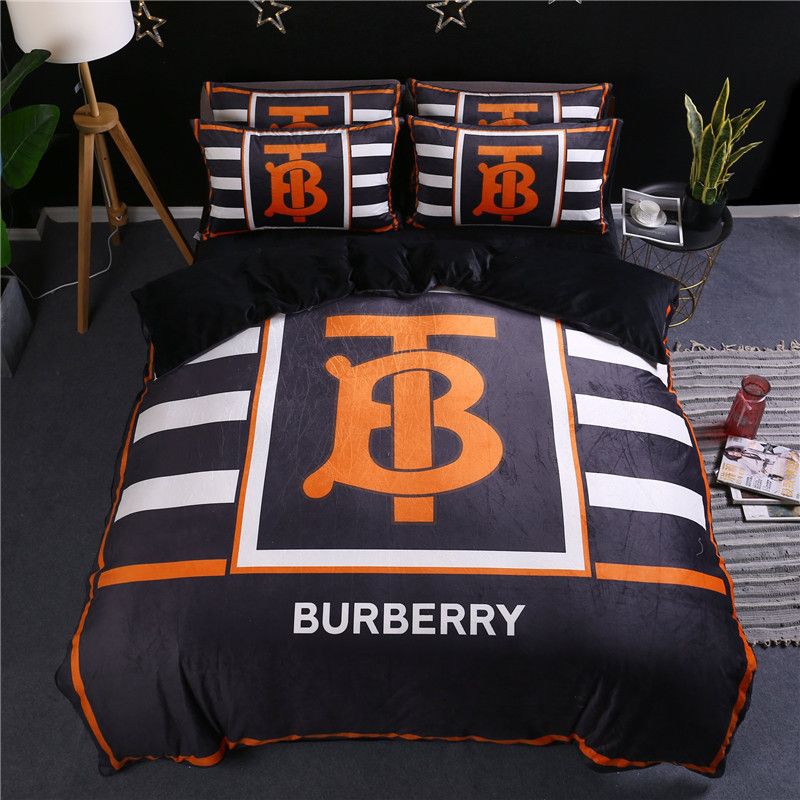 Nordic Designer B Letter Bedding Set Fashion Web Celebrity Popular